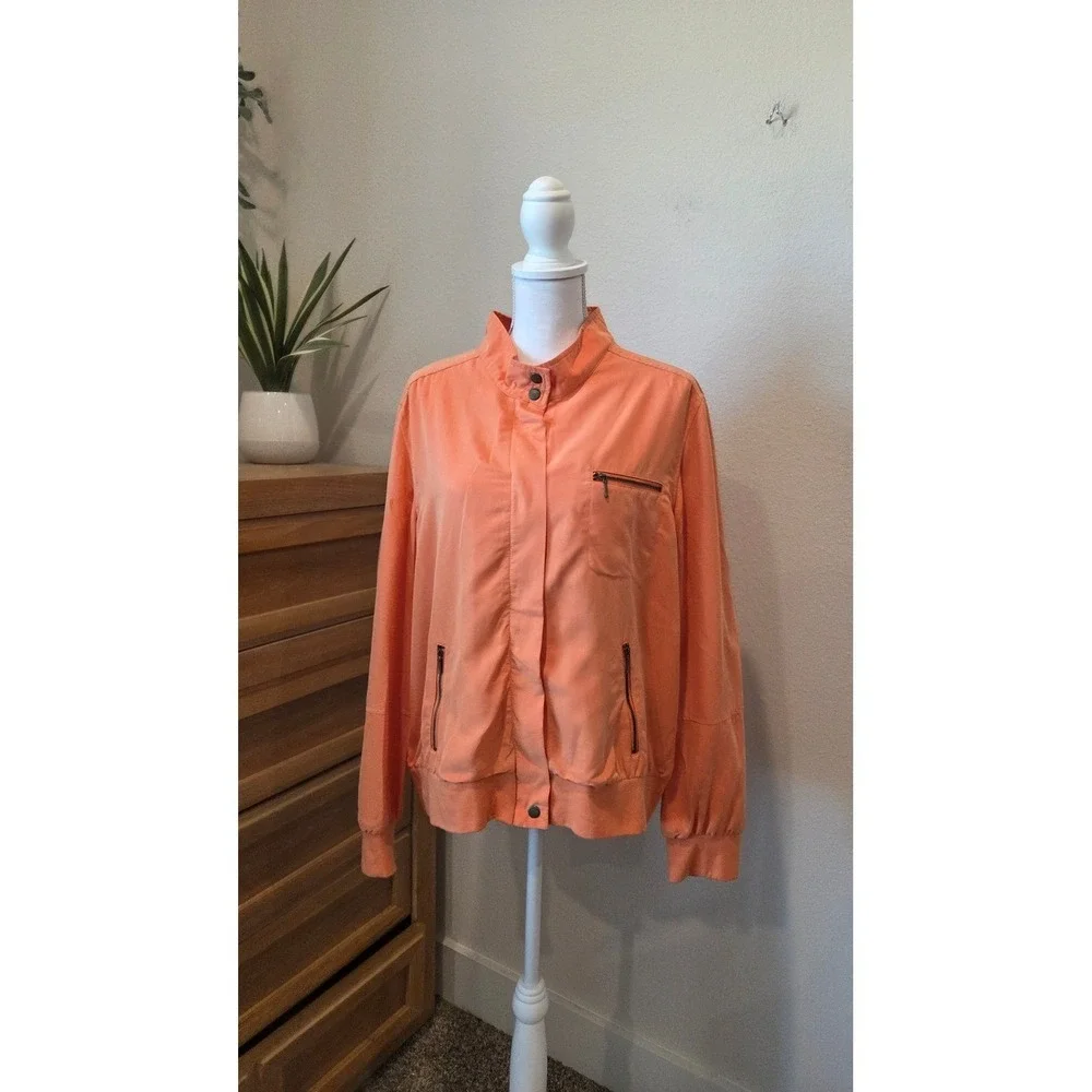 NORTONSTUDIO‎ Women's Bundle Orange and Teal Bomber Jacket Zip Front Size 18